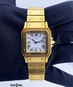 Cartier Santos Galbee Gold White Dial