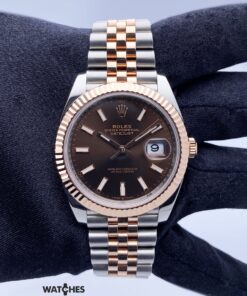 Rolex Datejust 41 Rose Gold Chocolate Dial