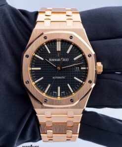 Audemars Piguet Royal Oak Rose Gold Black Dial