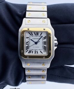 Cartier Santos Galbee Two Tone White Dial